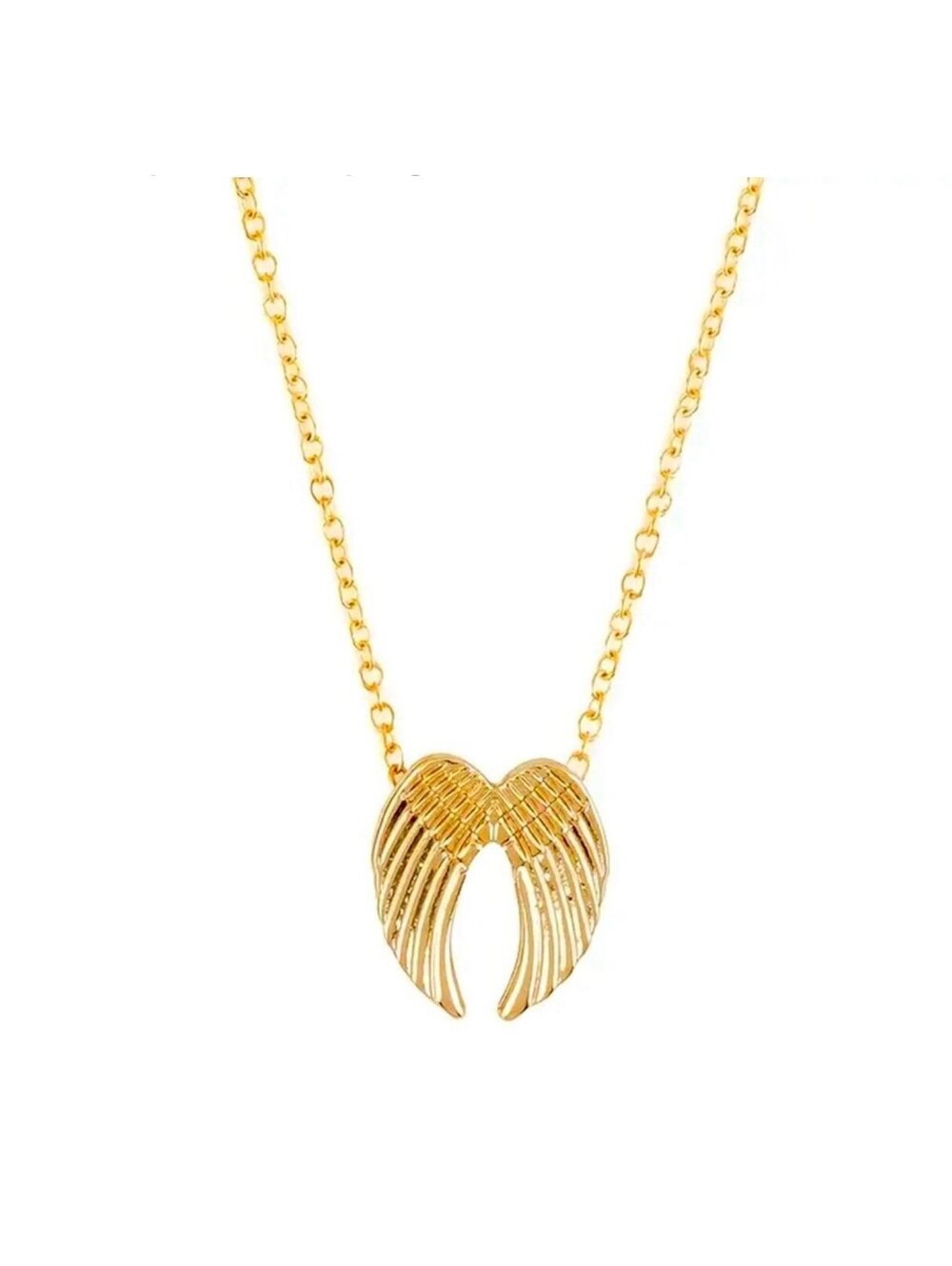 New - Exquisite - Gold - Angel Wings Pendant Necklace